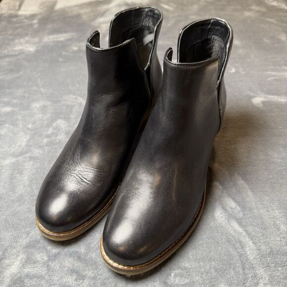 Cole Haan Women's Grand Zero Signature Leather Booties Black Leather Size 5B - Picture 1 of 8
